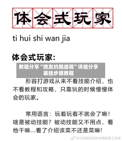 教程分享“微友约局透视”详细分享装挂步骤教程-第1张图片