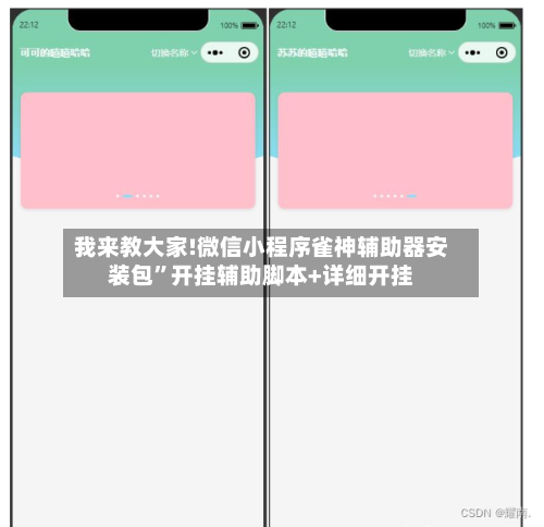 我来教大家!微信小程序雀神辅助器安装包	”开挂辅助脚本+详细开挂-第1张图片