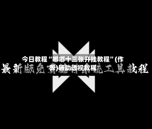 今日教程“嘟嘟十三张开挂教程”(作弊)辅助透视教程