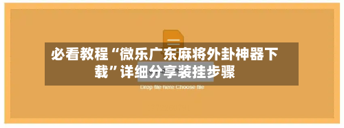 必看教程“微乐广东麻将外卦神器下载	”详细分享装挂步骤-第1张图片