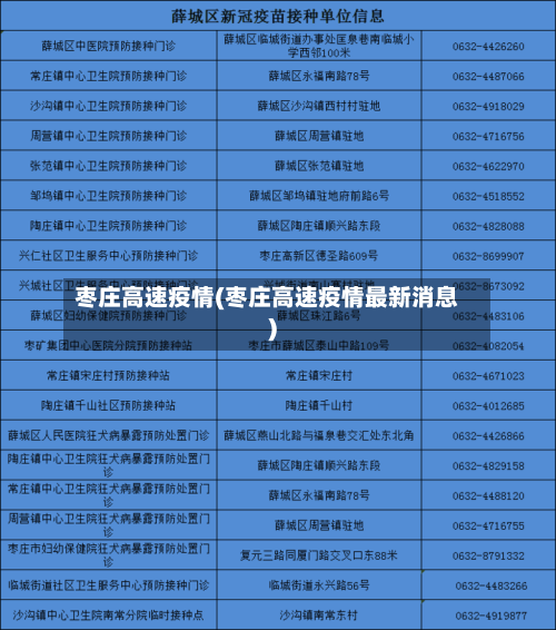 枣庄高速疫情(枣庄高速疫情最新消息)