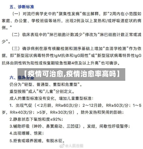 【疫情可治愈,疫情治愈率高吗】-第2张图片