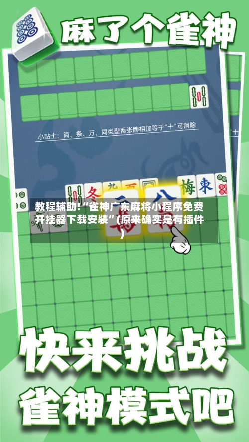 教程辅助!“雀神广东麻将小程序免费开挂器下载安装”(原来确实是有插件)-第2张图片