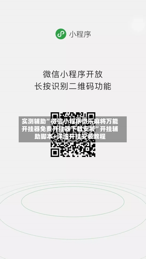 实测辅助	”微信小程序微乐麻将万能开挂器免费开挂器下载安装”开挂辅助脚本+详细开挂安装教程-第3张图片