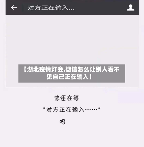 【湖北疫情灯会,微信怎么让别人看不见自己正在输入】-第2张图片