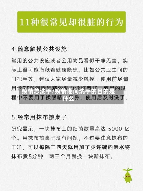 疫情总洗手/疫情期间洗手的目的是什么-第3张图片
