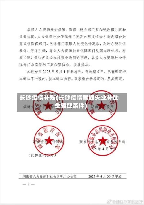 长沙疫情补贴(长沙疫情期间失业补助金领取条件)-第3张图片