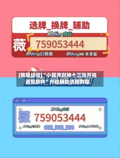 [教程经验]“小程序财神十三张开挂透视软件”开挂辅助透视教程-第2张图片