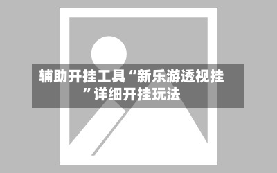 辅助开挂工具“新乐游透视挂”详细开挂玩法-第2张图片