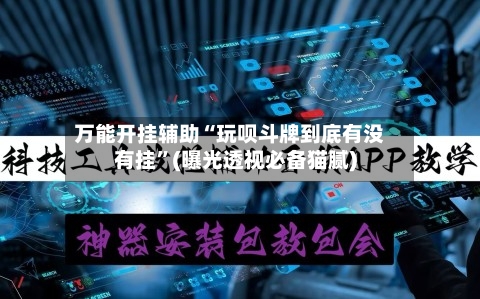 万能开挂辅助“玩呗斗牌到底有没有挂”(曝光透视必备猫腻)