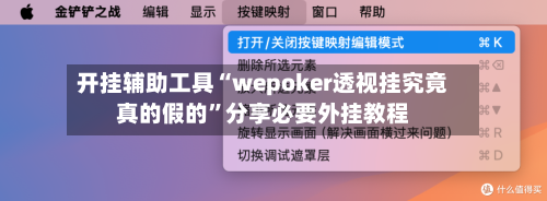 开挂辅助工具“wepoker透视挂究竟真的假的”分享必要外挂教程