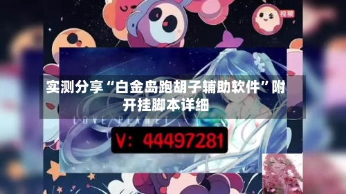 实测分享“白金岛跑胡子辅助软件”附开挂脚本详细-第2张图片