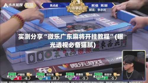 实测分享“微乐广东麻将开挂教程”(曝光透视必备猫腻)