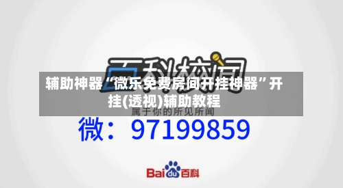 辅助神器“微乐免费房间开挂神器”开挂(透视)辅助教程-第1张图片