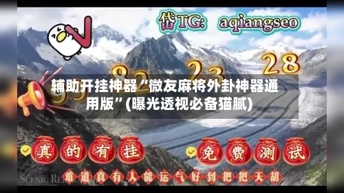 辅助开挂神器“微友麻将外卦神器通用版	”(曝光透视必备猫腻)-第1张图片