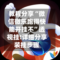 教程分享“微信微乐跑得快能开挂不”透视挂!详细分享装挂步骤-第2张图片