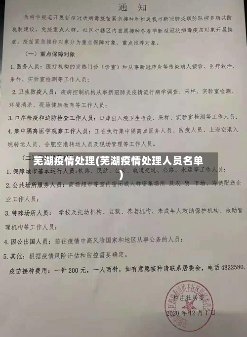 芜湖疫情处理(芜湖疫情处理人员名单)