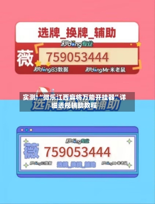 实测!“微乐江西麻将万能开挂器”详细透视辅助教程-第2张图片