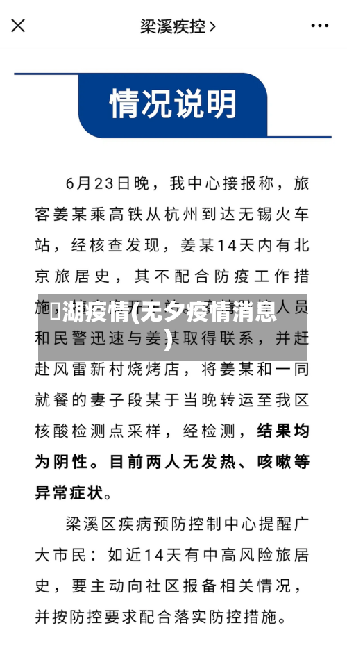 無湖疫情(无夕疫情消息)