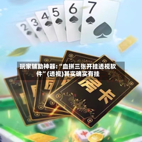 玩家辅助神器:“血拼三张开挂透视软件”(透视)其实确实有挂