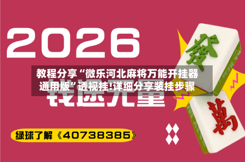 教程分享“微乐河北麻将万能开挂器通用版”透视挂!详细分享装挂步骤