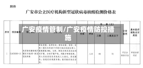 广安疫情管制/广安疫情防控措施-第2张图片
