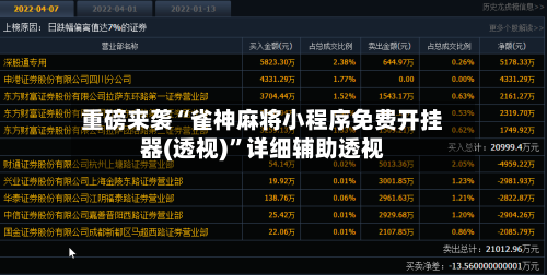 重磅来袭“雀神麻将小程序免费开挂器(透视)”详细辅助透视-第3张图片