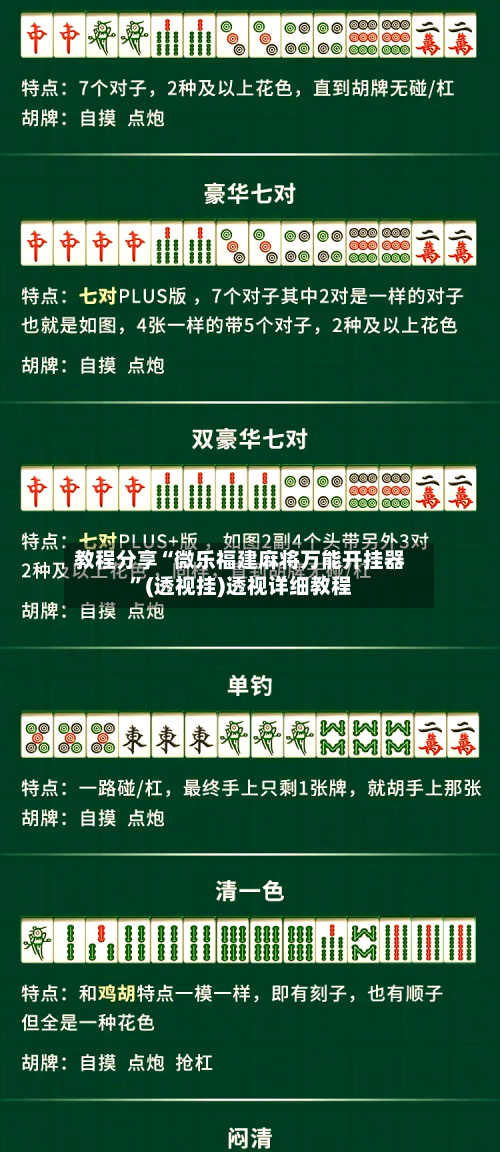 教程分享“微乐福建麻将万能开挂器”(透视挂)透视详细教程-第1张图片