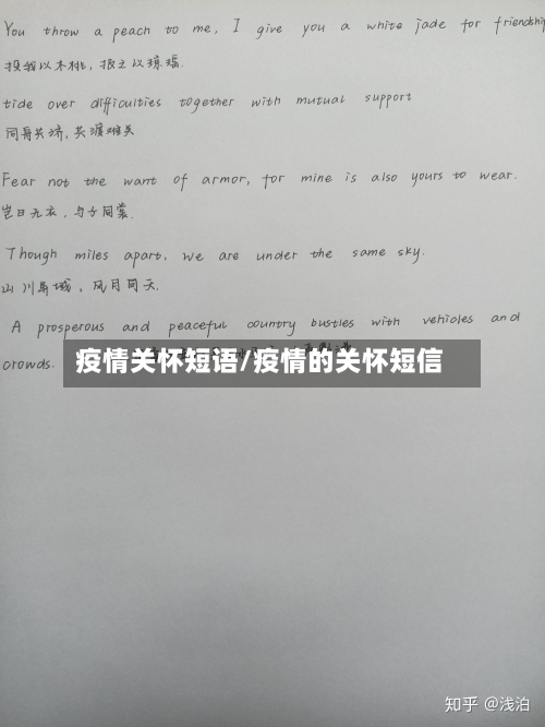 疫情关怀短语/疫情的关怀短信-第2张图片