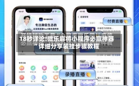 18秒详论!微乐麻将小程序必赢神器”详细分享装挂步骤教程