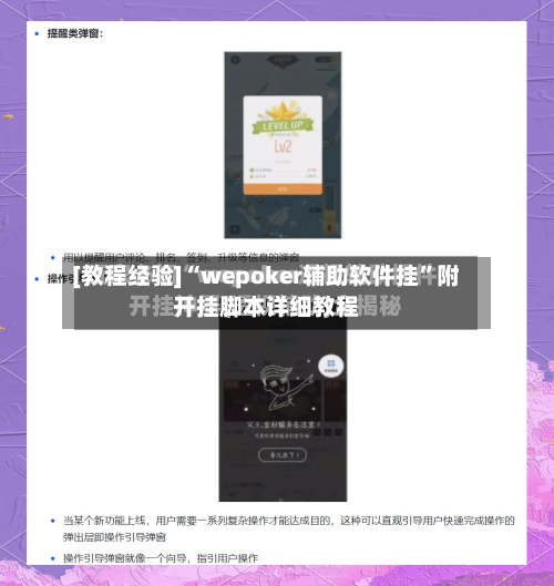 [教程经验]“wepoker辅助软件挂”附开挂脚本详细教程-第3张图片