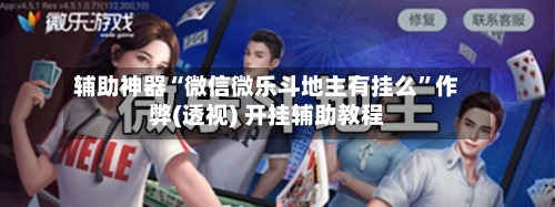 辅助神器“微信微乐斗地主有挂么	”作弊(透视) 开挂辅助教程-第3张图片