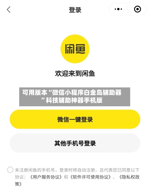 可用版本“微信小程序白金岛辅助器”科技辅助神器手机版