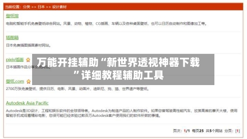 万能开挂辅助“新世界透视神器下载”详细教程辅助工具-第1张图片