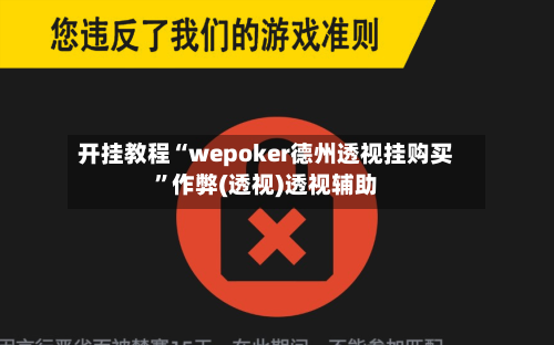 开挂教程“wepoker德州透视挂购买”作弊(透视)透视辅助-第2张图片
