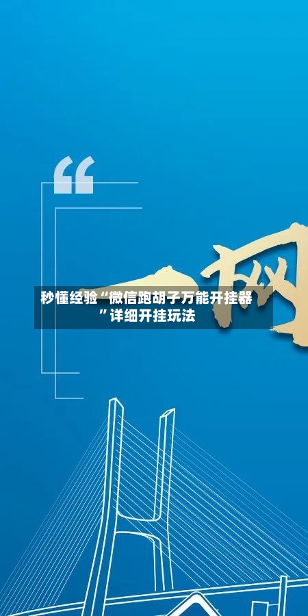 秒懂经验“微信跑胡子万能开挂器”详细开挂玩法