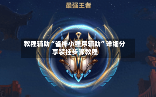 教程辅助“雀神小程序辅助”详细分享装挂步骤教程-第2张图片