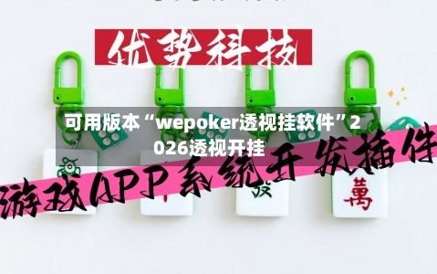 可用版本“wepoker透视挂软件”2026透视开挂-第1张图片