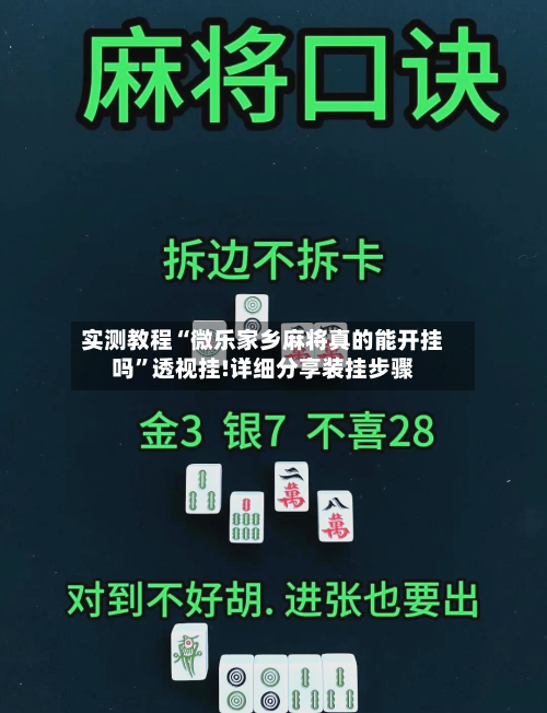 实测教程“微乐家乡麻将真的能开挂吗”透视挂!详细分享装挂步骤-第1张图片
