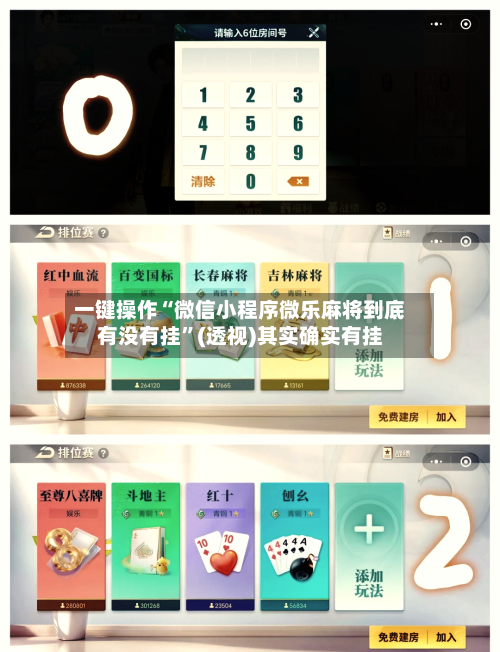 一键操作“微信小程序微乐麻将到底有没有挂	”(透视)其实确实有挂-第2张图片