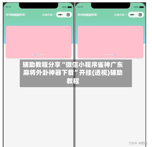 辅助教程分享“微信小程序雀神广东麻将外卦神器下载”开挂(透视)辅助教程-第2张图片