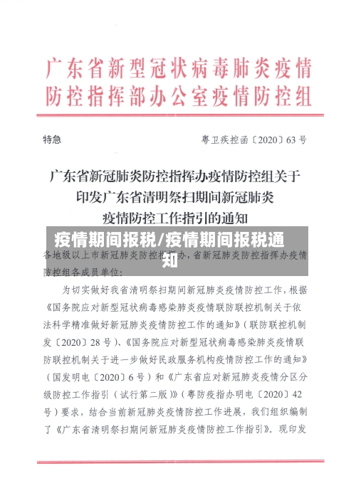 疫情期间报税/疫情期间报税通知-第2张图片