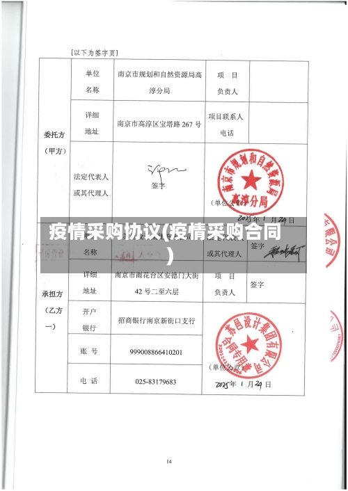 疫情采购协议(疫情采购合同)