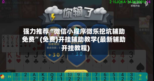 强力推荐“微信小程序微乐挖坑辅助免费	”(免费)开挂辅助教学(最新辅助开挂教程)-第3张图片