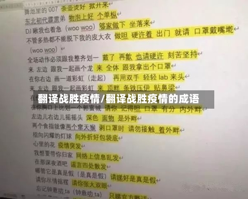 翻译战胜疫情/翻译战胜疫情的成语