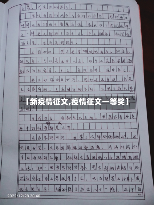 【新疫情征文,疫情征文一等奖】