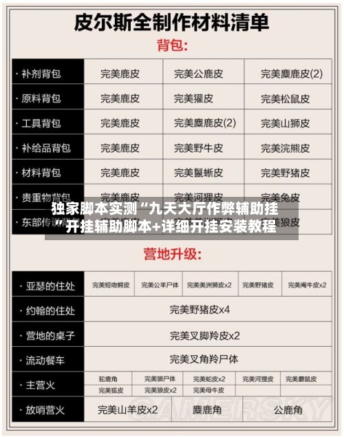 独家脚本实测“九天大厅作弊辅助挂”开挂辅助脚本+详细开挂安装教程