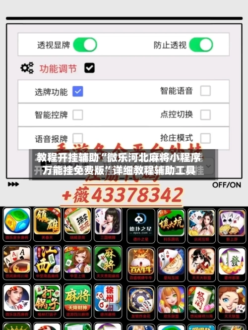 教程开挂辅助“微乐河北麻将小程序万能挂免费版”详细教程辅助工具-第2张图片
