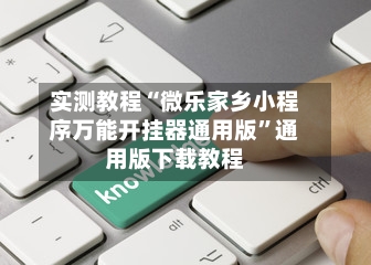 实测教程“微乐家乡小程序万能开挂器通用版”通用版下载教程-第1张图片