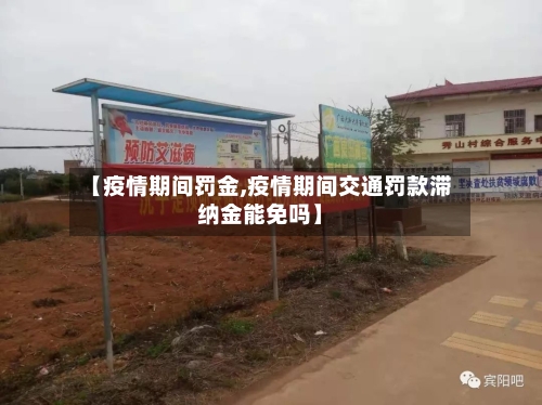 【疫情期间罚金,疫情期间交通罚款滞纳金能免吗】-第3张图片